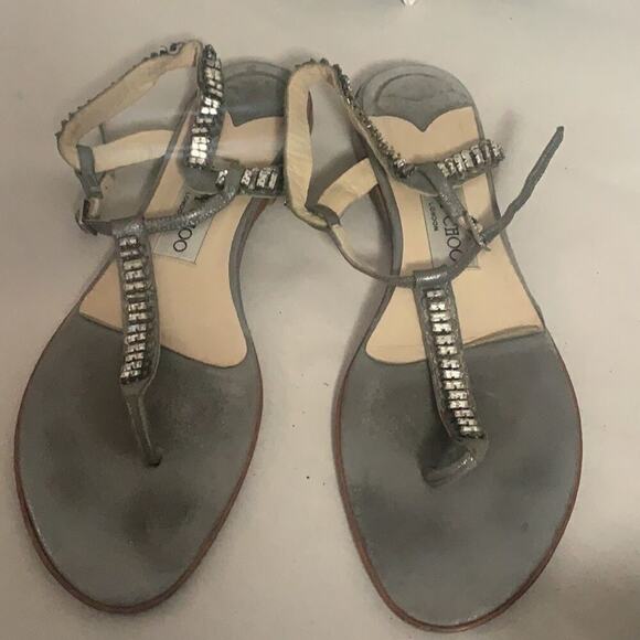 JIMMY CHOO T STRAP SANDALS SIZE‎ 37 - Picture 5 of 5